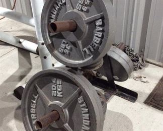 Set of barbell weights