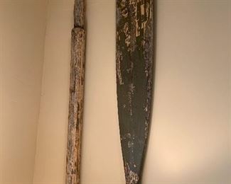 Vintage Wood Boat Oars
