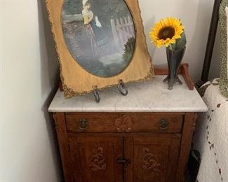 Antique Marble Topped Wash Stand