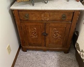 Antique Marble Topped Wash Stand