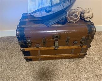 1800's Flat Top Steamer Trunk