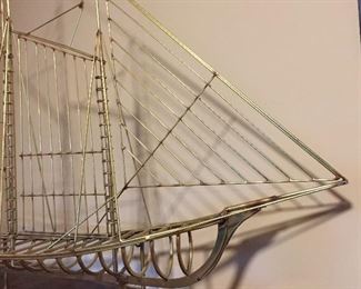 Large Curtis Jere Sail Boat Sculpture Signed 1976
