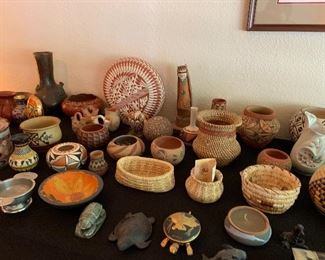 Lots of vintage Native American Art/Ceramics/Baskets
