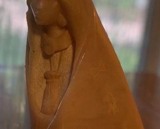 Oreland C Joe Native American Carved Stone Sculpture 8in	 
