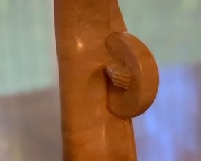 Oreland C Joe Native American Woman Carved Stone Sculpture 12in AS_IS	 
