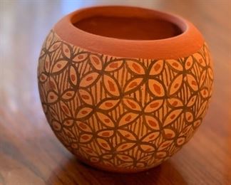 M Sandia Jemez pottery 3in	 
