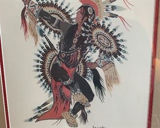 *Signed* Woody Crumbo Scalp Dancer Numbered Artist Proof Serigraph	 
