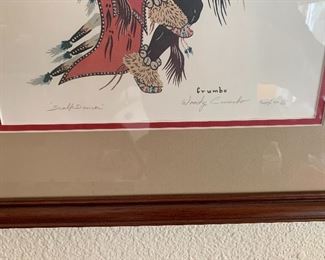 *Signed* Woody Crumbo Scalp Dancer Numbered Artist Proof Serigraph	 
