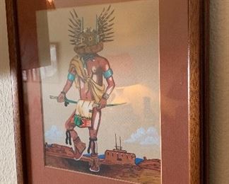 Namoki Hopi Original Art Framed	 
