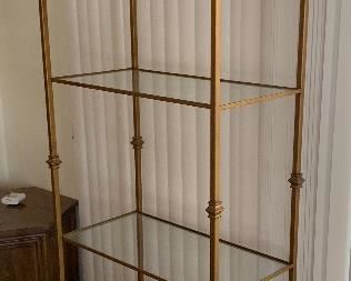 Vintage Glass/Metal Shelf	79x31x17in	HxWxD