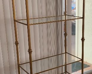 Vintage Glass/Metal Shelf	79x31x17in	HxWxD