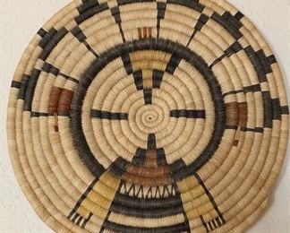 Tohono O'Odham Papago Flat Coil Basket