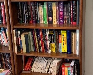 Walnut Book Case Vintage #1	79x30x19in	HxWxD