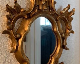 Ornate Carved Wood Mirror	