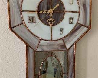 	Stained Glass Wall Clock	