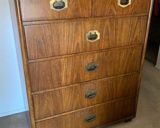 Dixie Chevron Vintage 6 Drawer Dresser	 