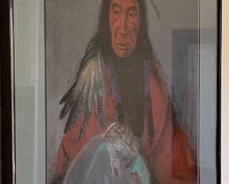 Allen Mose Navajo Pastel Original Art