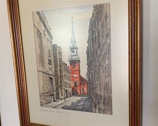 Old North Church, Boston Original Art Signed