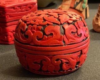 Chinese Cinnabar trinket box #1