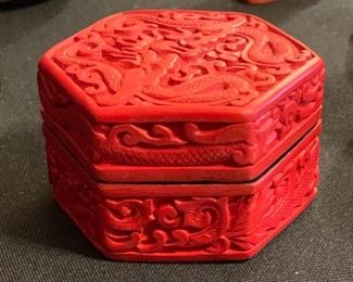 Chinese Cinnabar trinket box #2