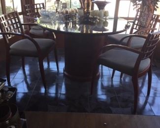 dining table and chairs, kitchenware