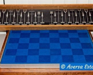 Mid Century Modern Austin Cox - Alcoa Aluminum Chess Set
