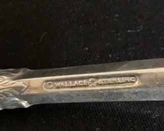 Wallace II sterling flatware in Olympia pattern hallmark