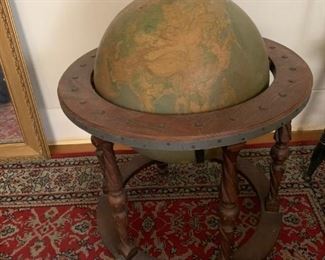 Denoyer Geppert vintage large world globe in stand