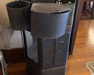 Asian metal tea caddy - unique!