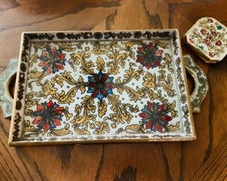 Venetian tray and coasters