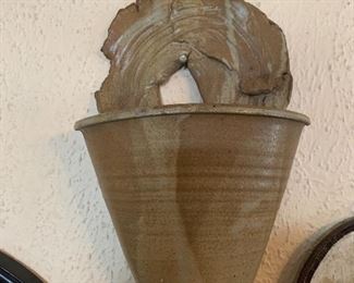 Studio pottery wall pocket