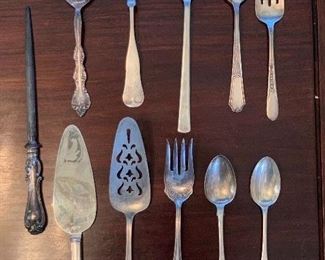 Misc. sterling serving pieces