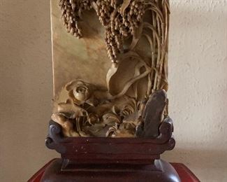 Antique soapstone carving with good detail