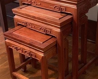 Carved nesting tables