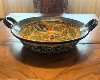 Large Talavera handled bowl
