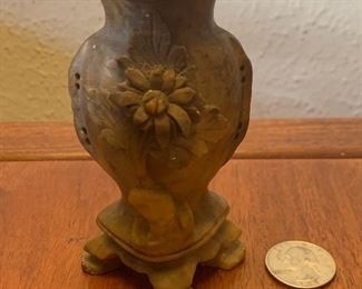 Carved soapstone vase