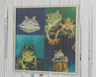 Framed Frogs Print