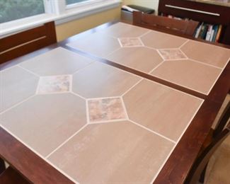 Kitchen / Dining Table & 4 Chairs (Inset Tile Top)