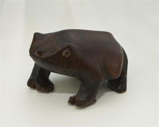 Leather Frog Figurine