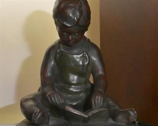 Figurine / Statue of Child Reading