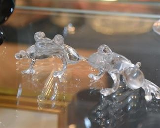 Glass Frog Figurines 