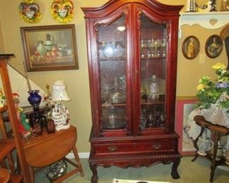 China cabinet and other items in the "she" shed