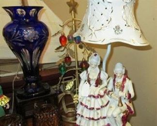 Lamps and vase