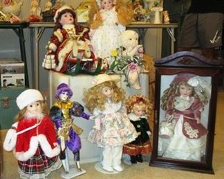 View of some of the dolls.
