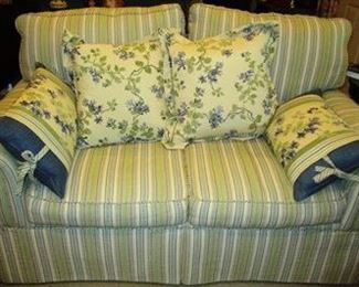 Love Seat, part of 3 pc. sofa set. Sofa is not pictured. It is the same and this piece, but longer with 3 cushions