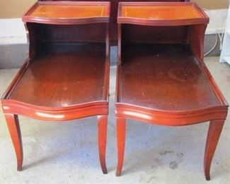 Pair 1950s end tables