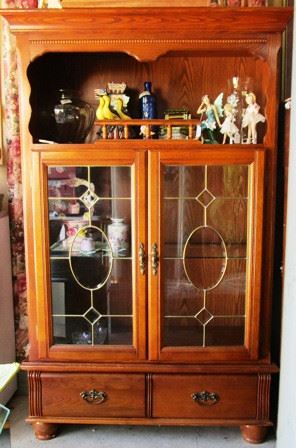 Modern 2-glass door china cabinet.