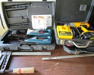 A view of more tools in the barn lean to