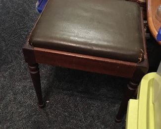 leather padded stool