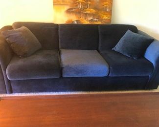 velour sofa from the set of the 80s show Dynasty